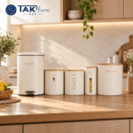 سرویس اشپزخانه 5 پارچه درب چوبی مگنتی - Image 2